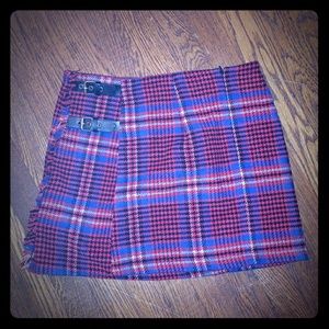 Plaid red and blue forever 21 school girl skirt